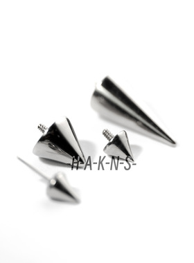 [HAKNS] 钛合金小尖锥耳钉头 f136植入级基础钉 圆锥防过敏内螺纹