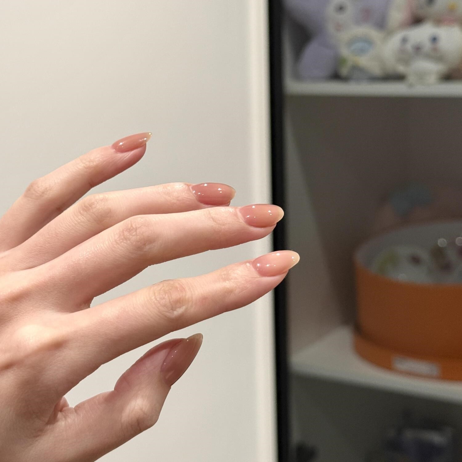 纯手工美甲穿戴甲甄媛传同款甘露寺华妃摸脸裸色显白纯贴片轻奢