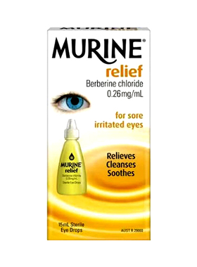 MURINE妙莲滴眼液人工泪滴缓解眼干眼疲劳温和缓解过敏刺激15ML