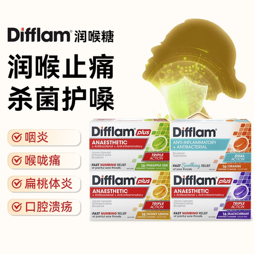 缓解喉咙疼痛咽喉肿胀减少炎症抗菌