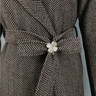 雅丹毛呢大衣腰带固定扣女配饰秋冬新款高端装饰蝴蝶结衬衫打结扣