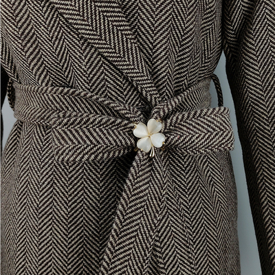 雅丹毛呢大衣腰带固定扣丝巾扣