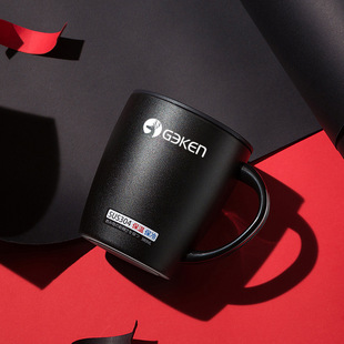 马克龙色不锈钢马克杯彩色带盖喝水杯办公室家用时尚情侣咖啡杯