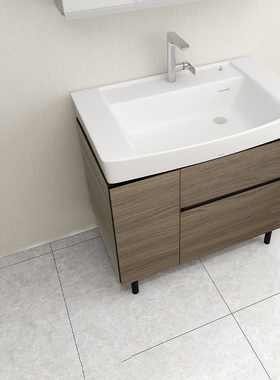 【补贴15%】TOTO浴室柜组合LBEA080RKL/KC/MD/MW壁挂陶瓷一体盆柜