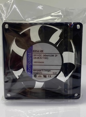 德国ebmpapst 8314 8312 H/HR/HU/HL/19H/12HL 24V变频器风扇12V