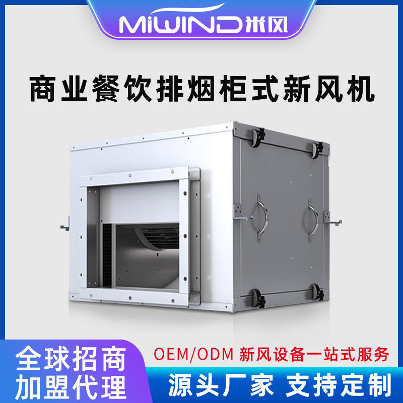 加工定制空调风柜静音风机饭店厨房商用柜式离心风机工业管道排烟