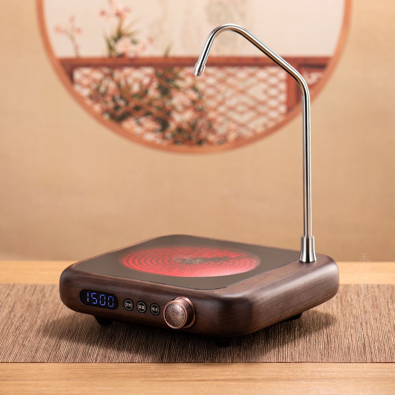 随缘上水炉电陶炉抽水一体煮茶器家用煮茶茶炉禾器玻璃茶壶煮茶壶