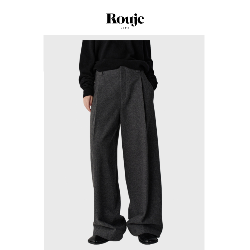【现货】Rouje Life阔腿裤女新款高腰加厚休闲裤直筒裤西装裤,女装/女士精品,大码裤装,淘宝优惠券,粉丝福利购,淘宝优惠卷