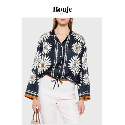 【现货】Rouje Life官配一套！衬衫+长裤春小雏菊度假衬衣休闲裤