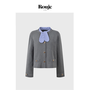 Life甜美蝴蝶结法M开衫 Rouje 2色春季 百搭短款 外套 针织衫 现货