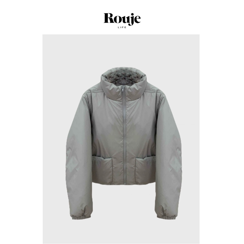【现货】Rouje Life Fever私服 淡系！羽绒服 灰色轻薄棉服外套