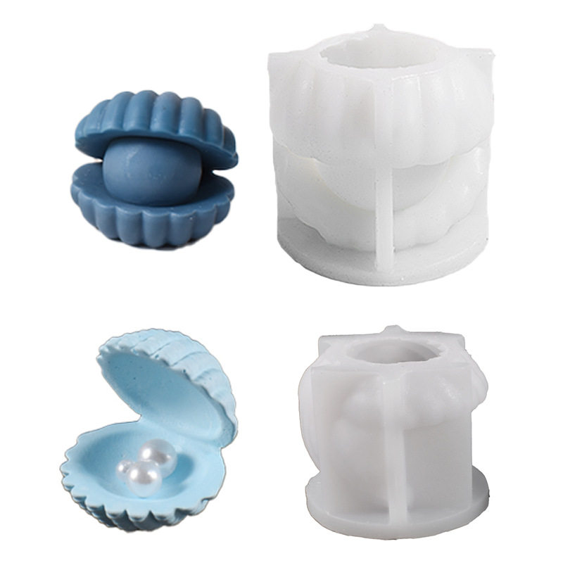 立体含珍珠贝壳收纳硅胶模具diy