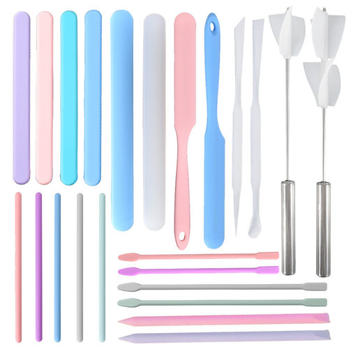 diy滴胶工具 循环使用不粘胶硅胶搅拌棒刮刀搅拌器