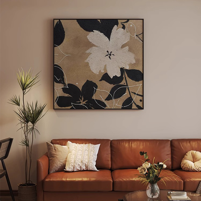 客厅沙发背景墙装饰画定制花卉简约玄关画酒店卧室床头画茶餐厅画图片