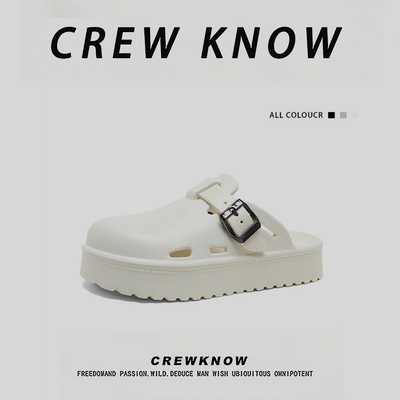 CREW KNOW时尚男鞋~沙滩鞋洞洞鞋时尚百搭户外洞洞凉鞋2026年春季