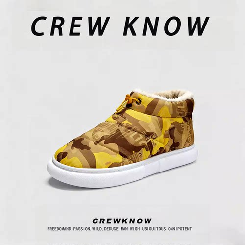 【法国CREW KNOW专柜】2025新款时尚雪地靴男防水保暖户外棉鞋冬