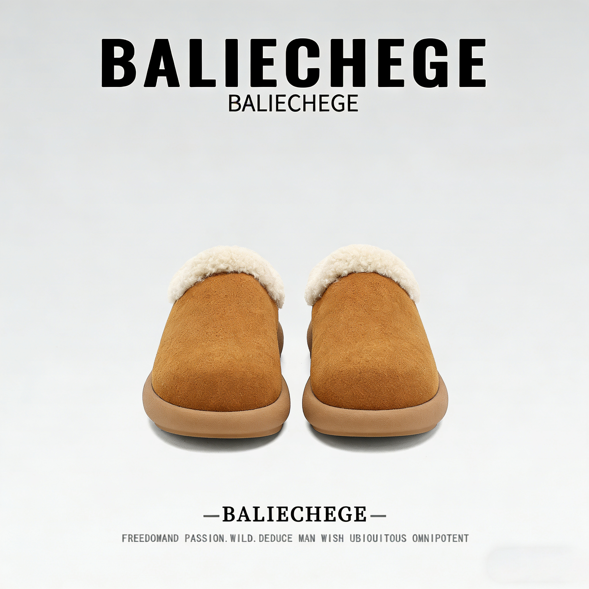 【法国BALIECHEGE专柜】男鞋加绒防滑雪地靴2025新款皮毛一体平底