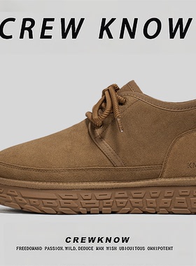 【法国CREW KNOW专柜】冬季棉靴户外休闲短筒雪地靴棉内里保暖