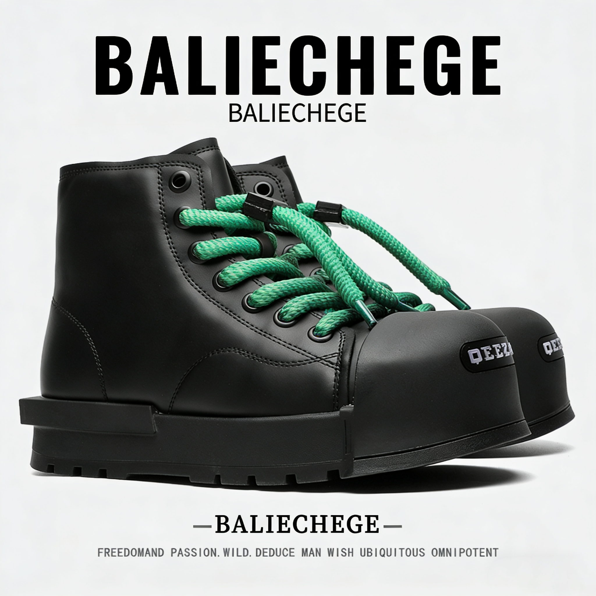 【法国BALIECHEGE专柜】2025秋季新款英伦短筒系带马丁靴加厚圆头