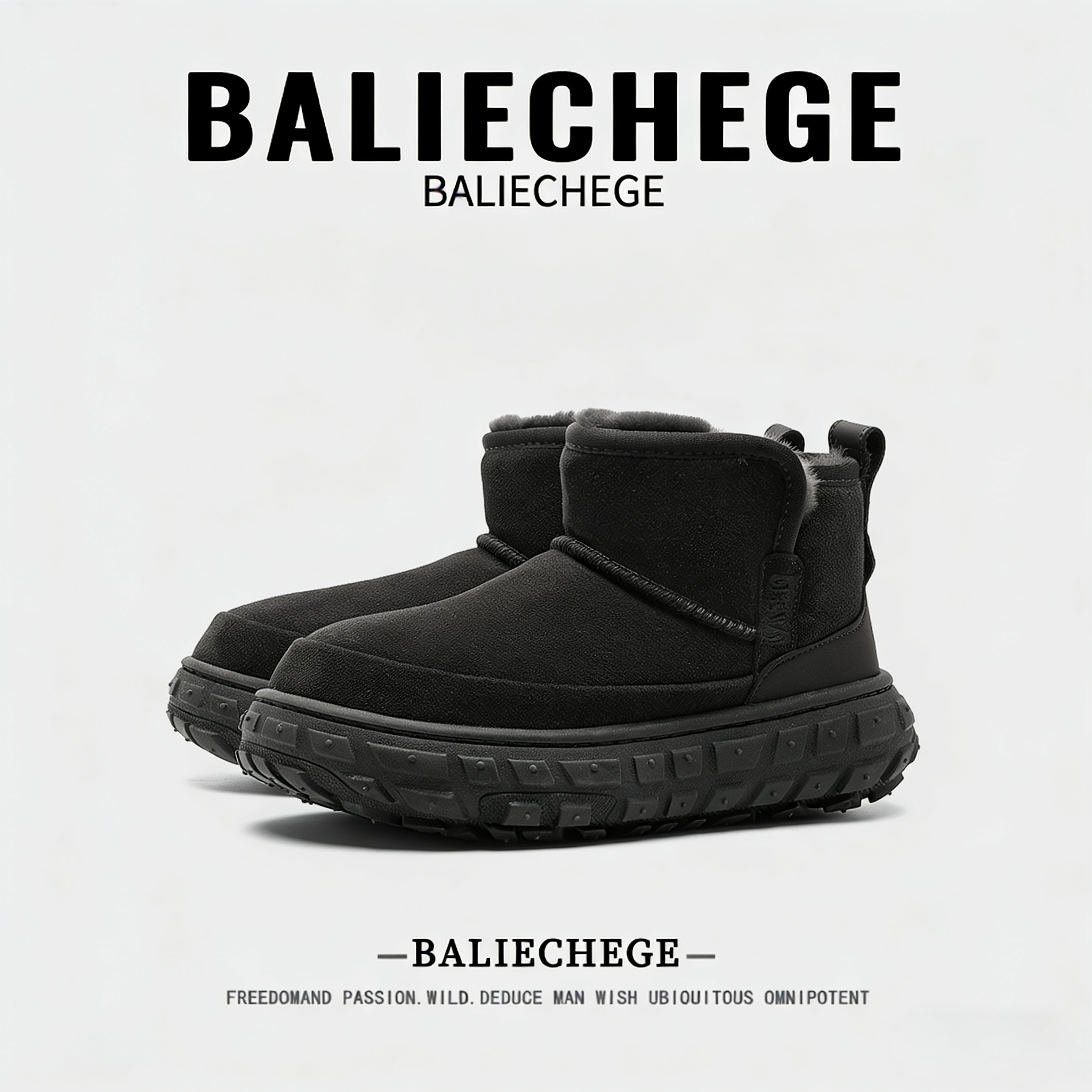 【法国BALIECHEGE专柜】男鞋雪地靴子防水户外鞋保暖鞋面包鞋高端
