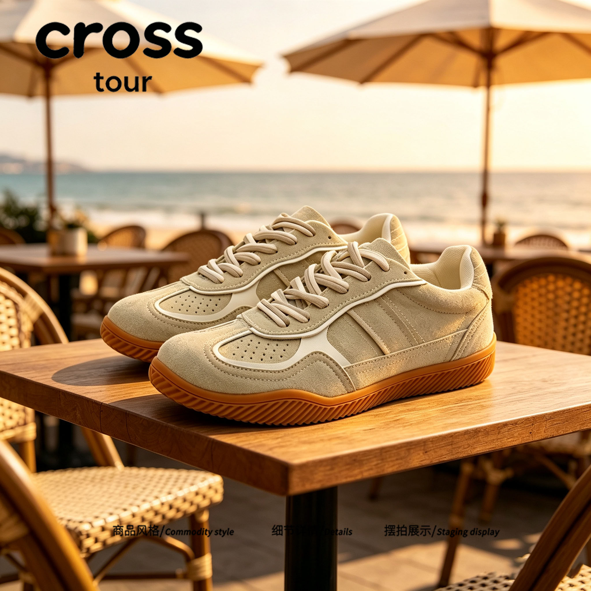 【不负韶华】Cross tour极简德训鞋软底休闲通勤百搭复古训练鞋