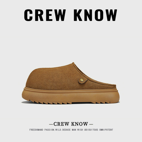 【CREW KNOW鞋履】2026年春季新款男士懒人鞋厚底大头