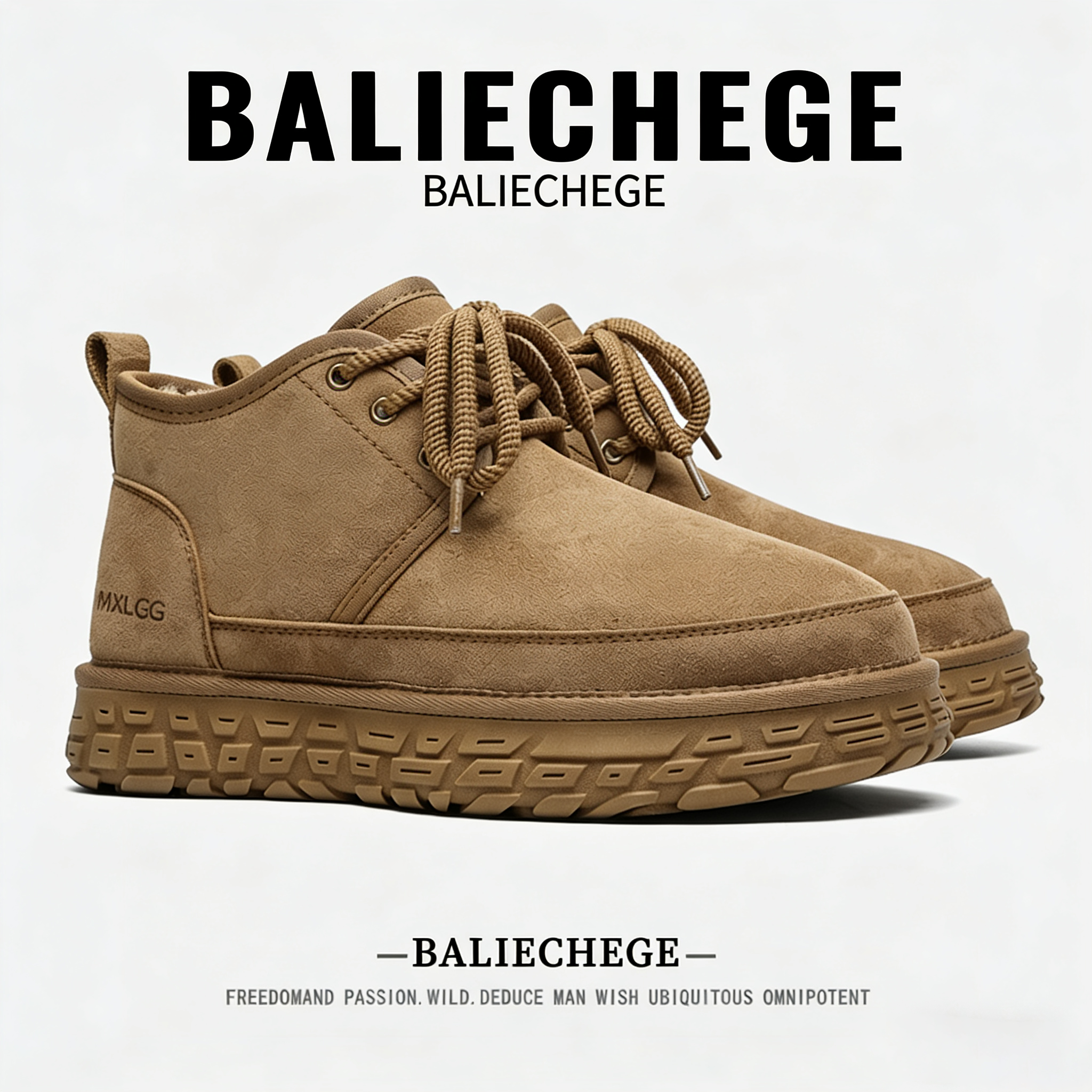 【法国BALIECHEGE专柜】中帮棉靴户外休闲高帮防滑雪地靴轻便短靴