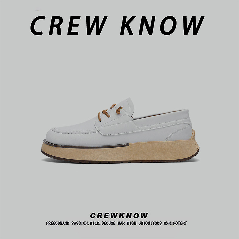 【法国CREW KNOW专柜】黑色皮革系带休闲皮鞋纯色春秋2026年春季,流行男鞋,休闲皮鞋,淘宝优惠券,粉丝福利购,淘宝优惠卷