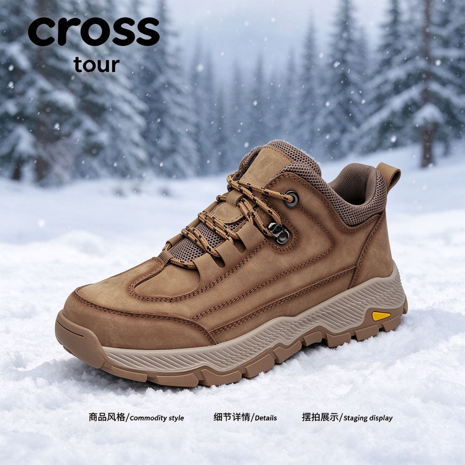 【自在无拘】Cross tour户外工装耐磨减震雪地靴潮流保暖时尚潮鞋