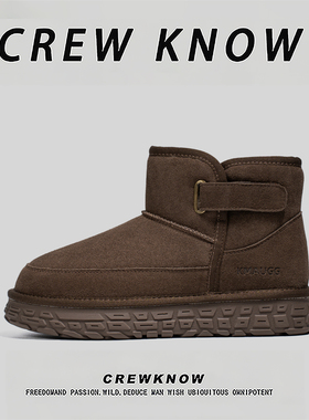 【法国CREW KNOW专柜】2025年冬季棉内里短筒雪地靴户外休闲男款