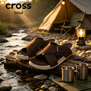 【 攀山越岭】Cross tour夏季厚底防滑简约居家户外两穿沙滩凉拖