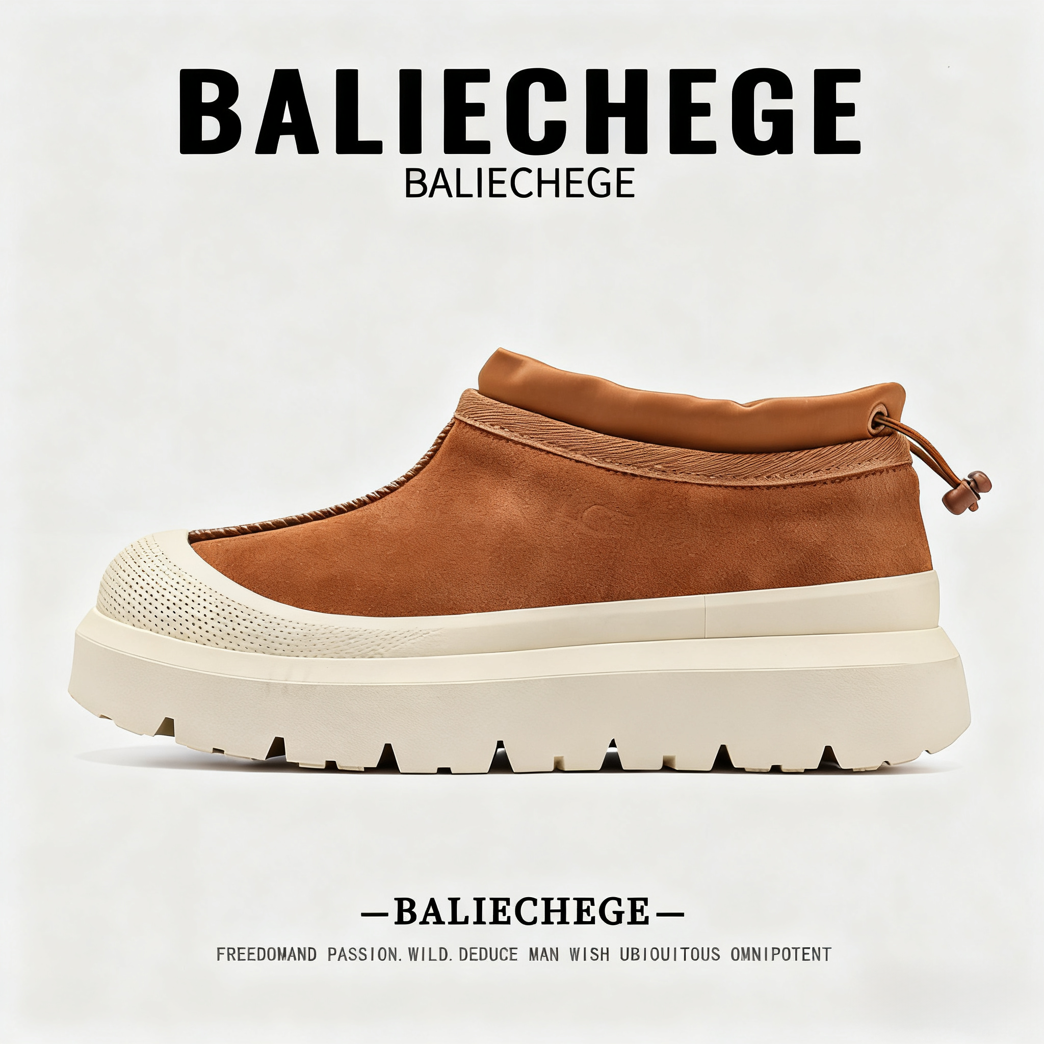 【法国BALIECHEGE专柜】2025新款皮毛一体皮鞋防滑耐磨男女同款雪