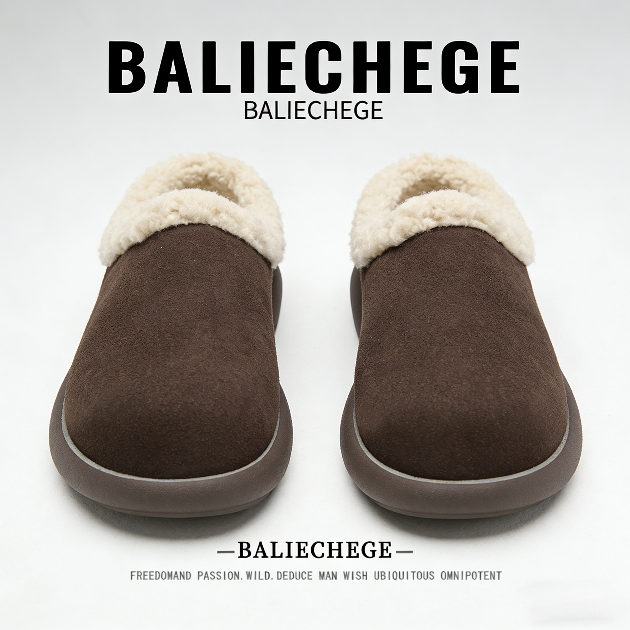 【法国BALIECHEGE专柜】棉靴加绒雪地靴户外休闲潮流一脚蹬保暖冬