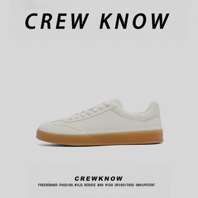 【法国CREW KNOW男鞋】极简小白鞋男透气休闲板鞋青年百搭运动鞋
