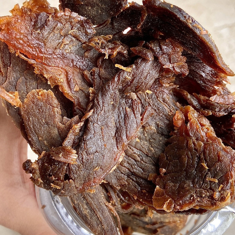 黑片湖岭牛肉干温州特产瑞安手撕牛肉大片桶装罐装零食小吃即食