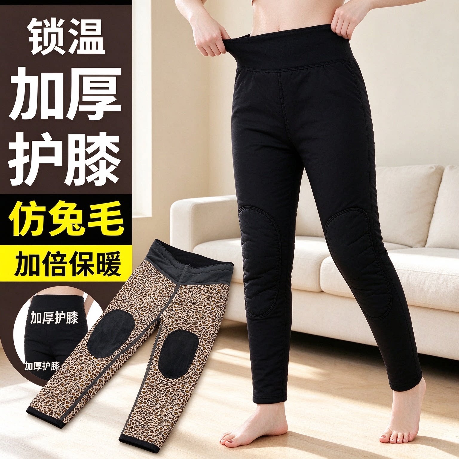 东北棉裤女冬季新款巨厚护腰护膝加厚保暖裤特厚外穿打底裤妈妈装