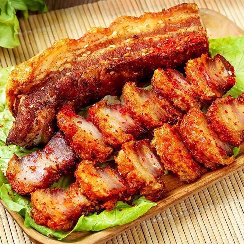 脆皮烤肉猪油渣零食加热食用猪肉制品炭烧脆皮烤猪肉干