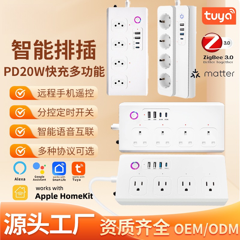 美欧英巴西规PD快充智能排插