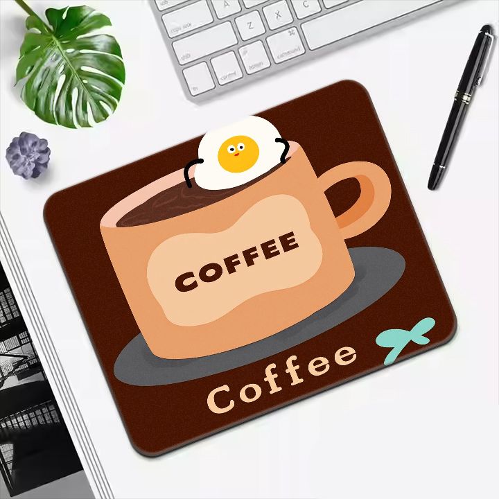 美食伙伴主题鼠标垫男女学生办公通用防滑耐磨电脑桌软垫鼠标垫