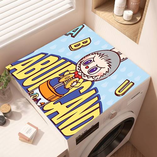 滚筒洗衣机盖垫台面保护垫卡通防晒防水防尘罩冰箱盖布床头柜垫子