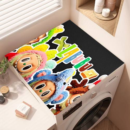 滚筒洗衣机盖垫台面保护垫卡通防晒防水防尘罩冰箱盖布床头柜垫子