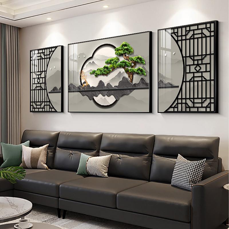 优选新中式客厅沙发背景墙挂画 画茶台办公室墙面装饰画 画轻奢高