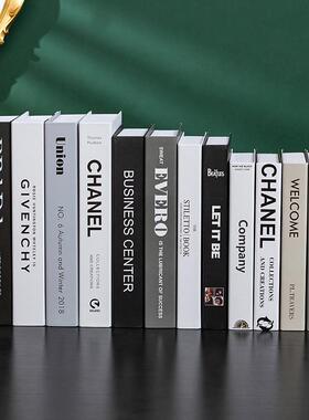 优选现代北欧风格简约假书摆件电视柜书房书架办公室道具摆件创意