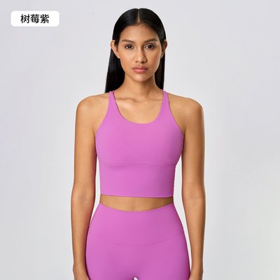 新款美背运动内衣女露背健身瑜伽文胸薄款吊带背心上衣夏季D19095