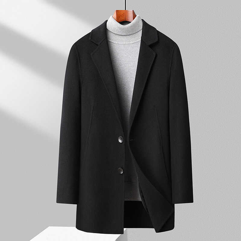 2024秋冬新款双面呢羊毛大衣