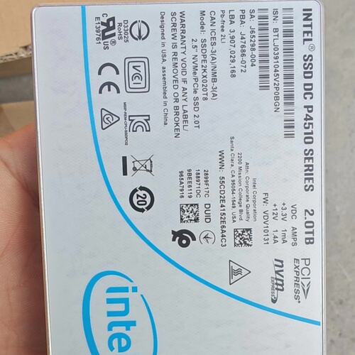 议价英特尔 P4510 2T NVME SSDPE2KX020T可维修