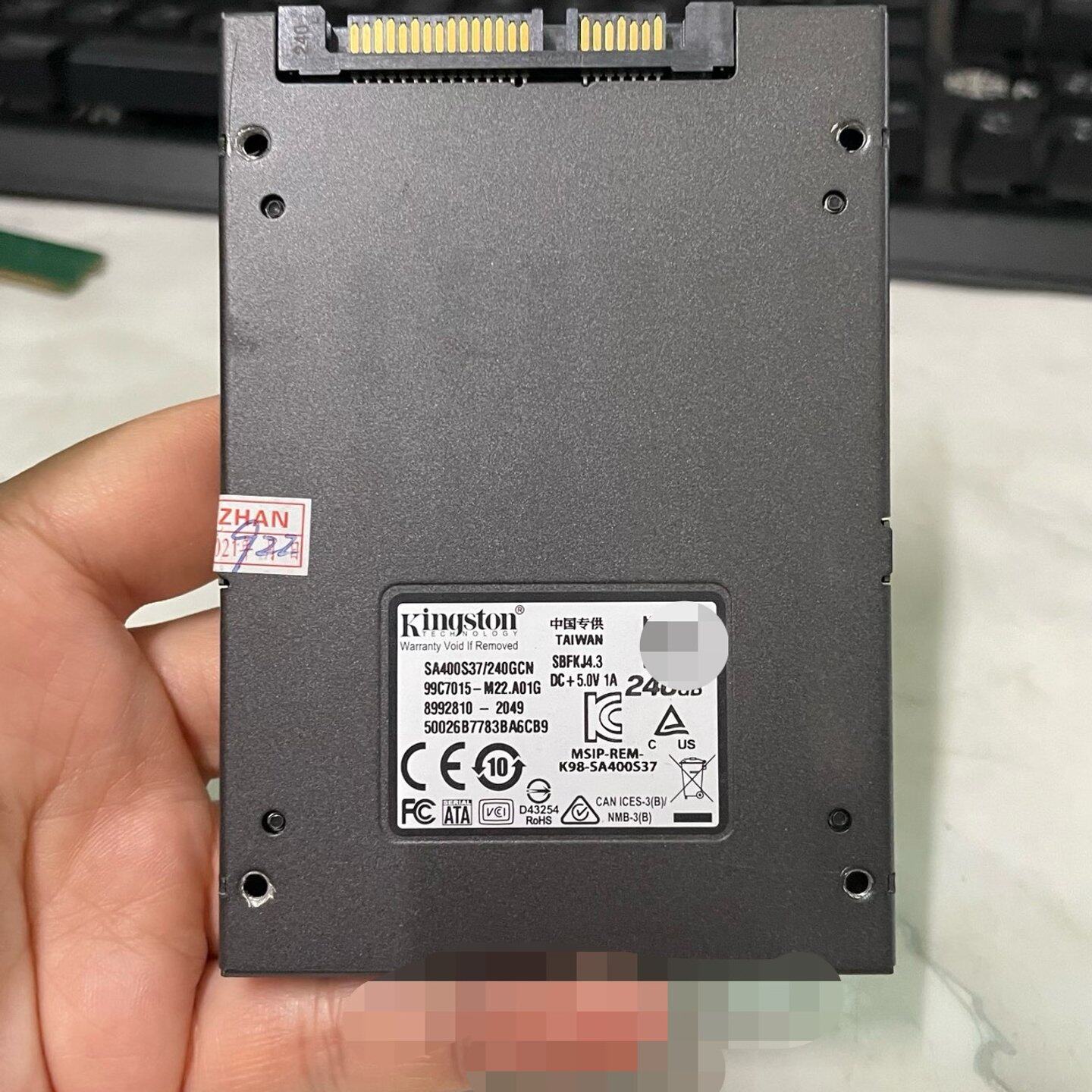 议价金士顿240G固态硬盘，2.5寸SATA接口，型号成色如图，可维修图片