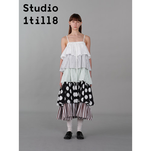 Studio1till8拼色蛋糕裙