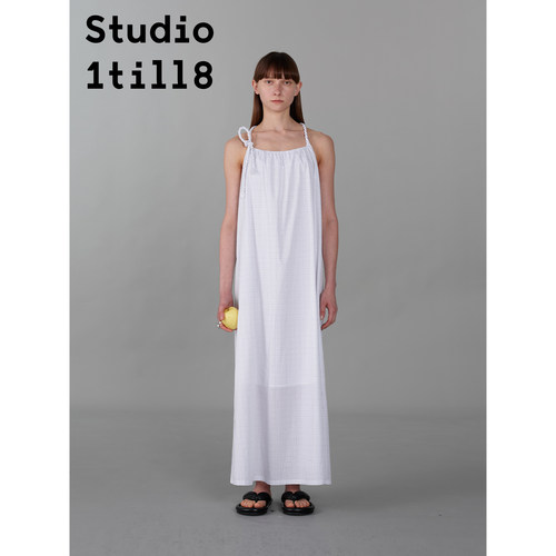 Studio1till8编织挂脖吊带裙