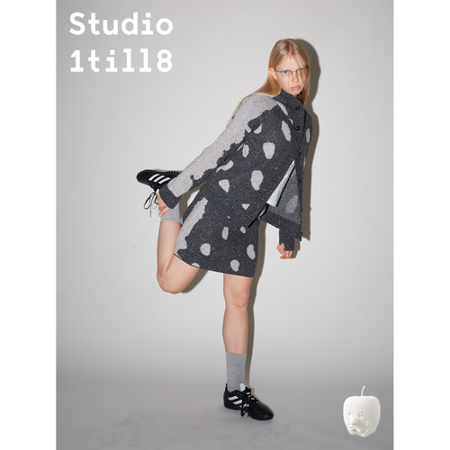 Studio1till8波点提花针织套装